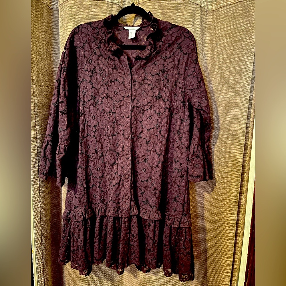 H&M Deep Purple Lace Dress
